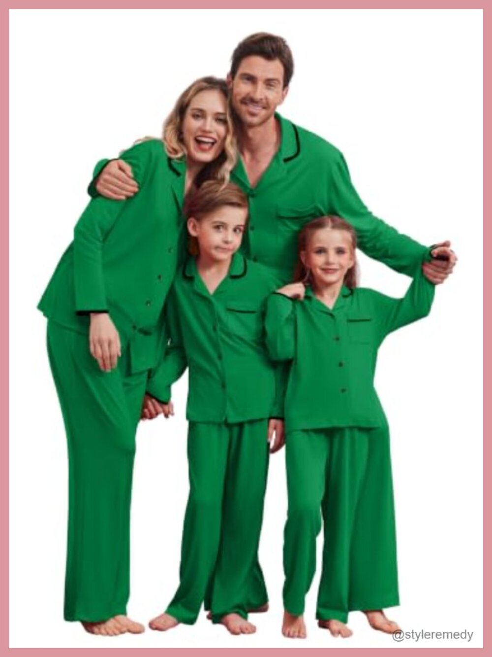 Men's Christmas Pajama Set Long Sleeve Button Front Top and Pants Drawstring
